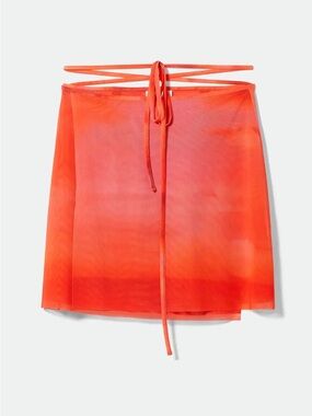 Weekday co-ord wrap mini skirt in sunset blur print